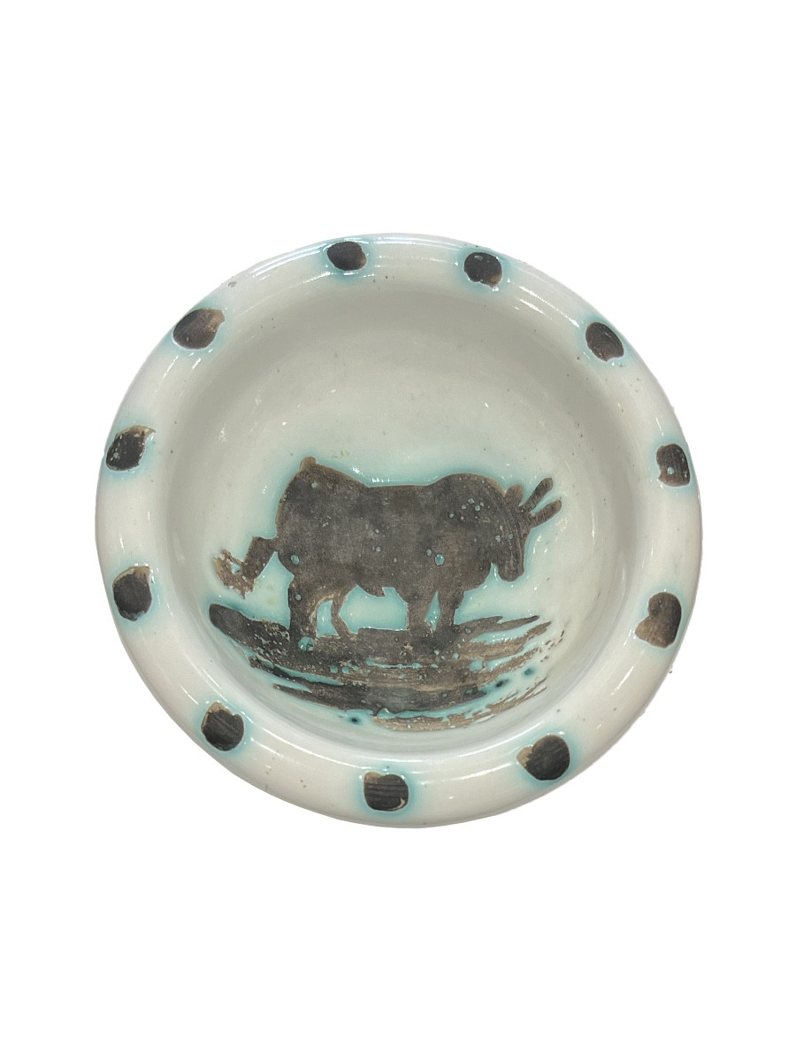 Pablo Picasso - Cendrier modèle Bull - Terre de faience blanche - Atelier Madoura - 1952