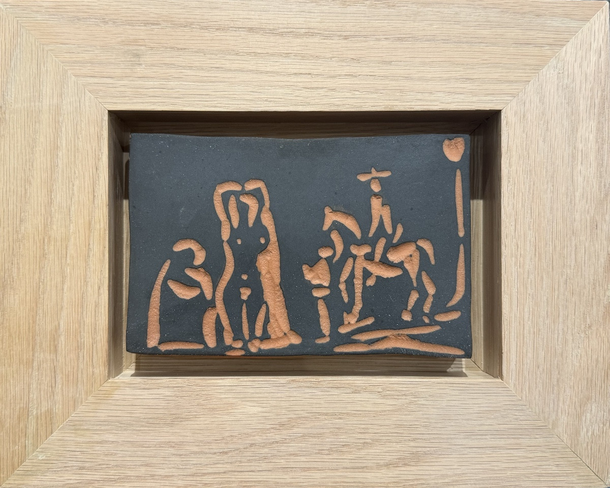 Pablo Picasso - Figure And Riders - Madoura Workshop - Glazed Terracotta - 1968