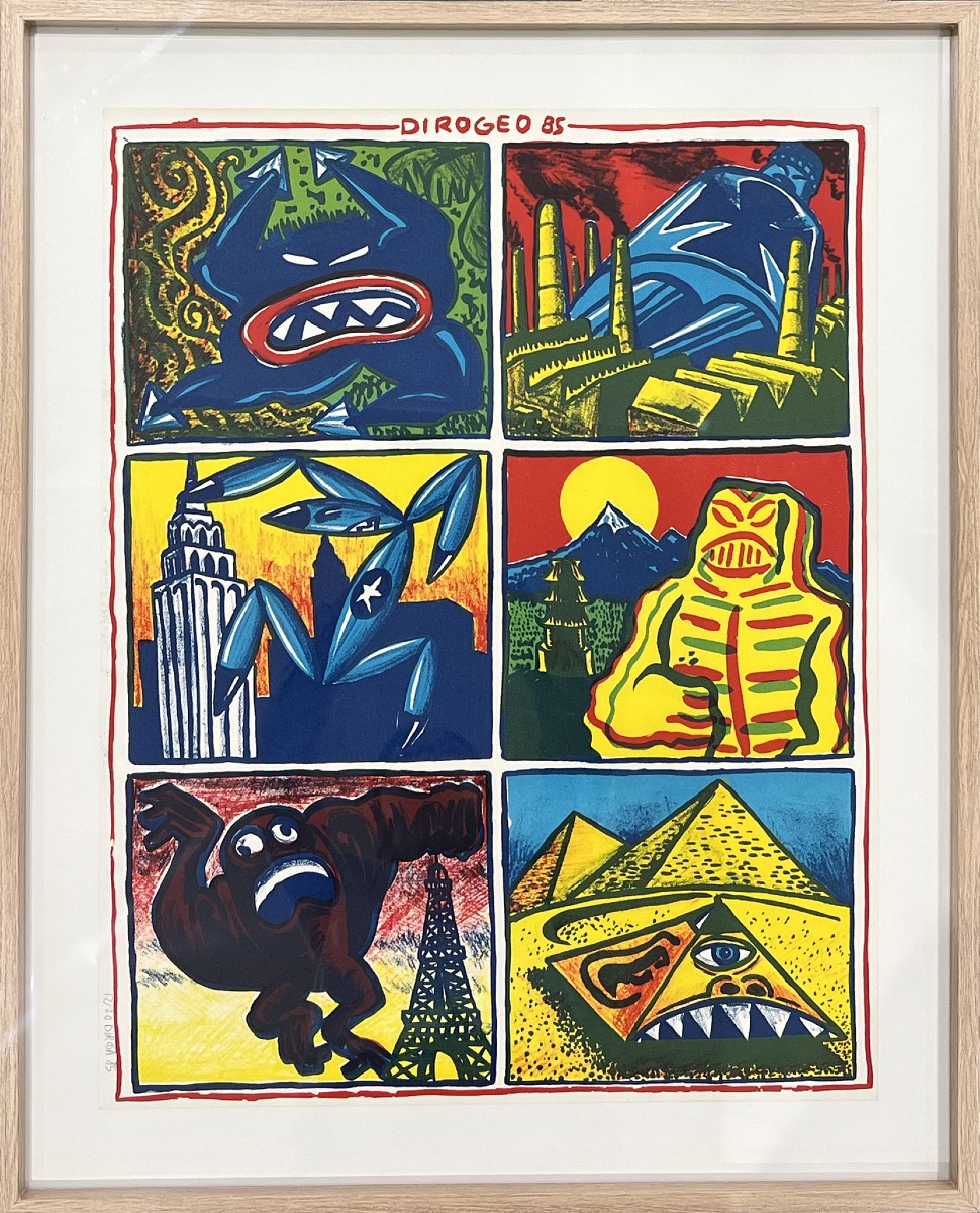 Hervé DI ROSA - Dirogeo 85 - Lithographie - 1985