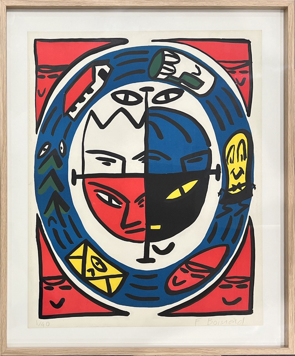 François Boisrond - 4 face - lithographie - 1984