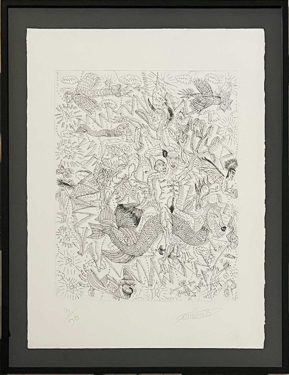 Robert Combas - The Dragon - Engraving - 2014