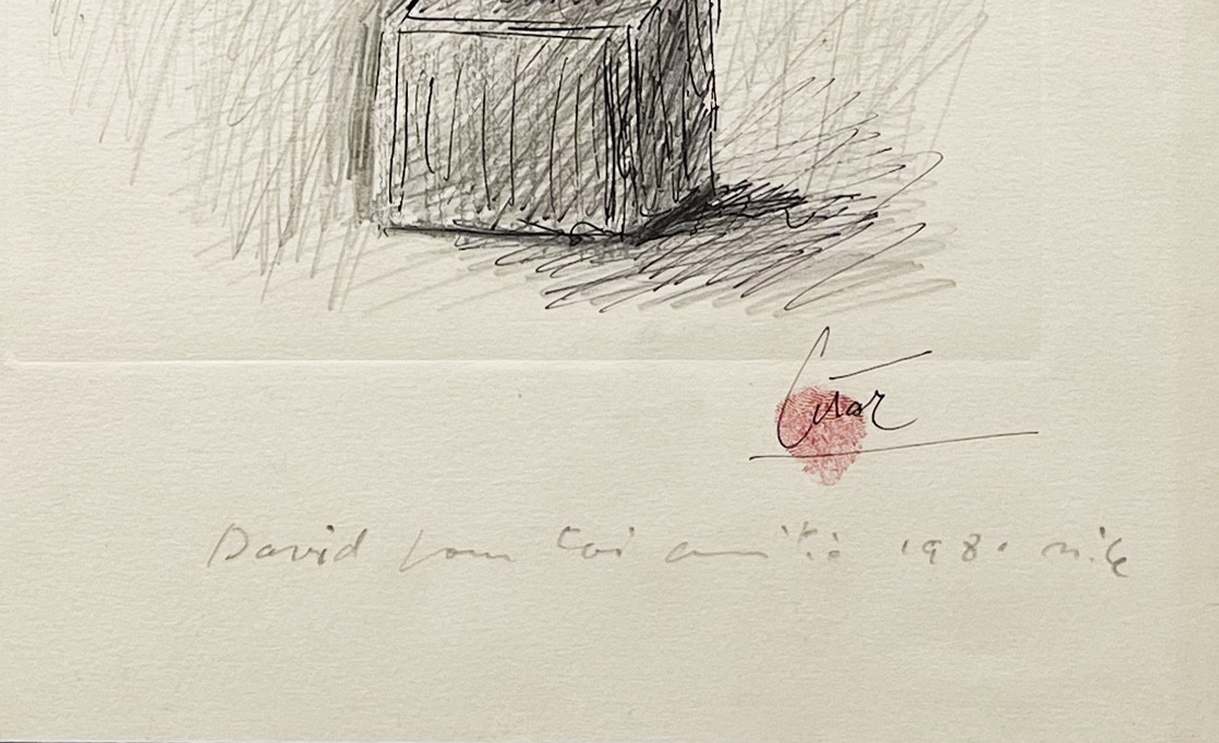 César - Poulette - Ink And Pencil On Etching - 1981-photo-3