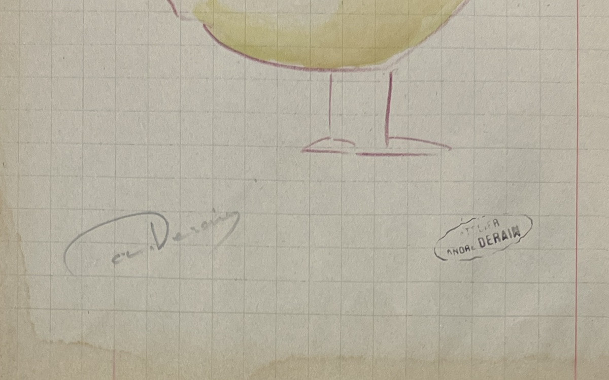 André Derain - Hen - Watercolor And Colored Pencil -photo-3