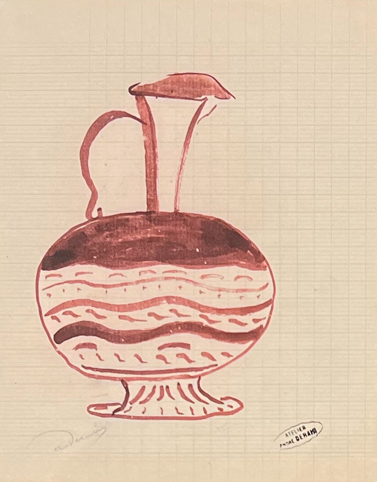 André Derain - Projet de vase à anse - Aquarelle-photo-2
