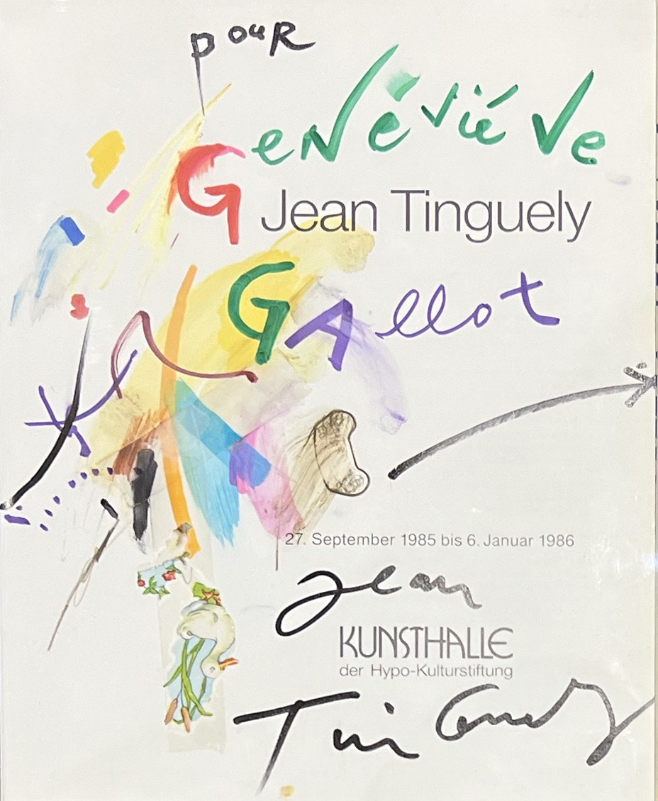 Jean Tinguely - Sans titre - Technique mixte et collage sur page de garde d’un ouvrage-photo-3