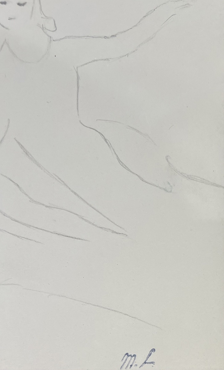 Marie Laurencin - Young Women - Pencil Drawing-photo-3