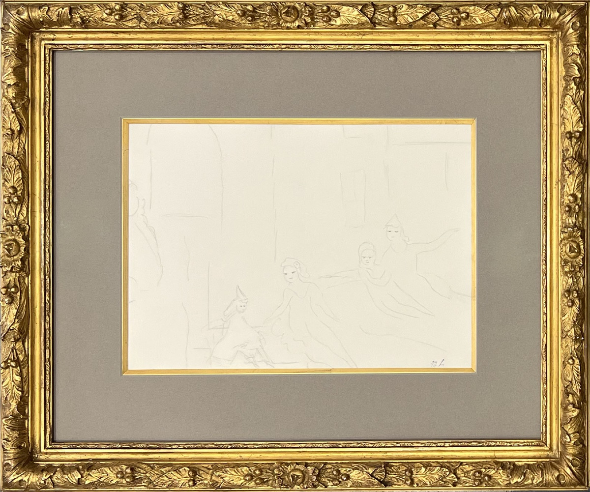 Marie Laurencin - Young Women - Pencil Drawing-photo-2