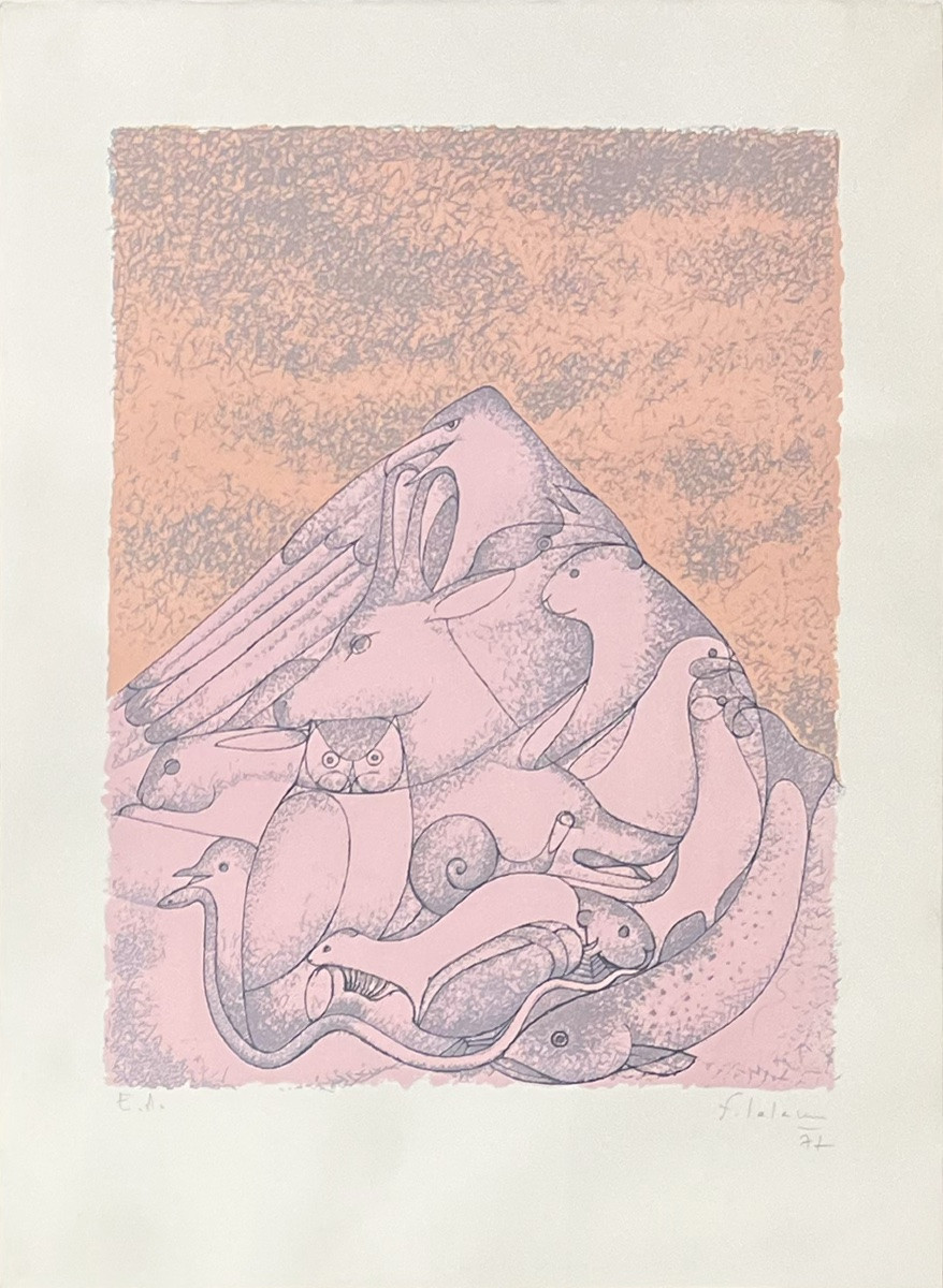 François-Xavier Lalanne - Les animaux de la montagne - Lithographie - 1977-photo-2