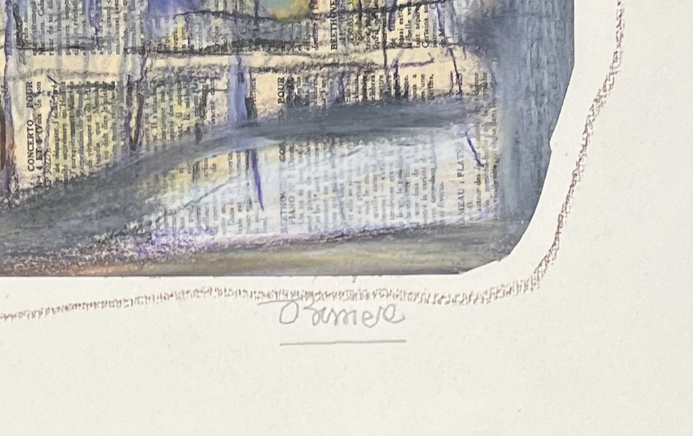 Roger Bissière - Composition - Aquarelle, gouache, fusain sur papier contrecollé - 1960-photo-3