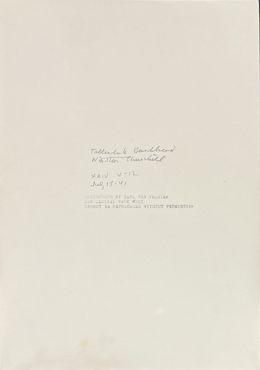 Carl Van Vechten - Tallulah Bankhead With Her Lion Winston Churchill - Silver Gelatin Print - 1941-photo-2