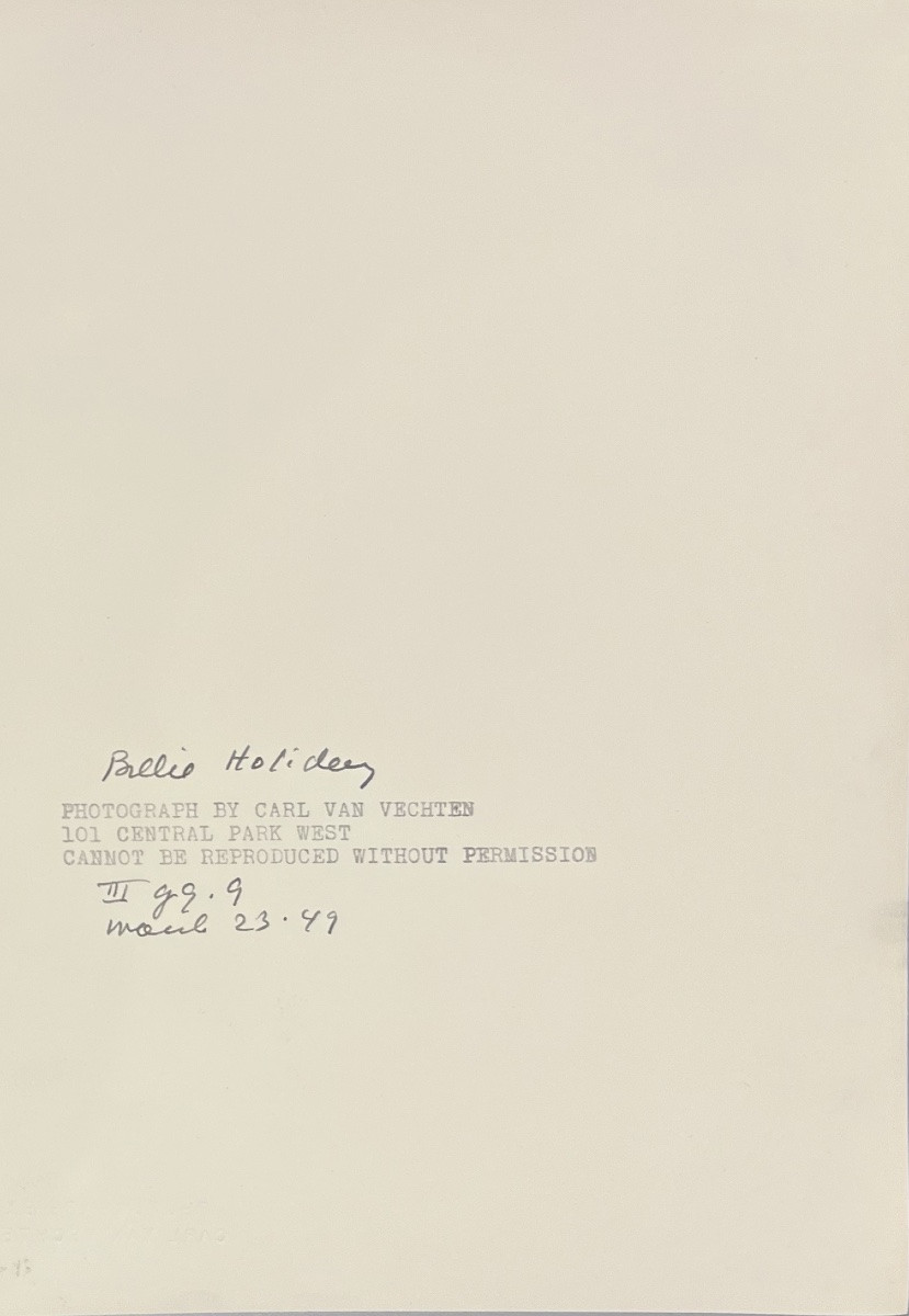 Carl Van Vechten - Billie Holiday - Épreuve argentique - 1949-photo-2