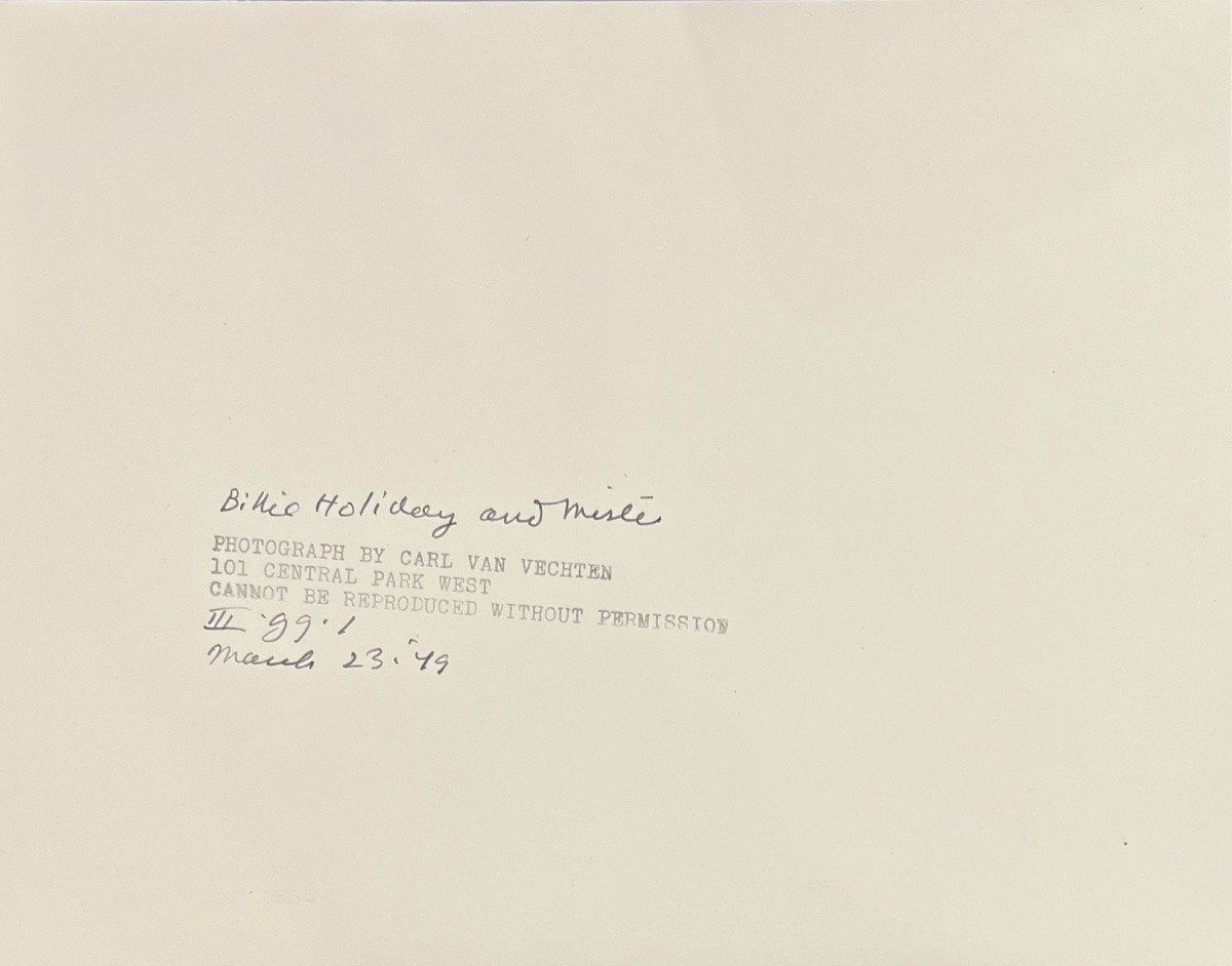 Carl Van Vechten - Billie Holiday et Mister - Épreuve argentique - 1949-photo-2