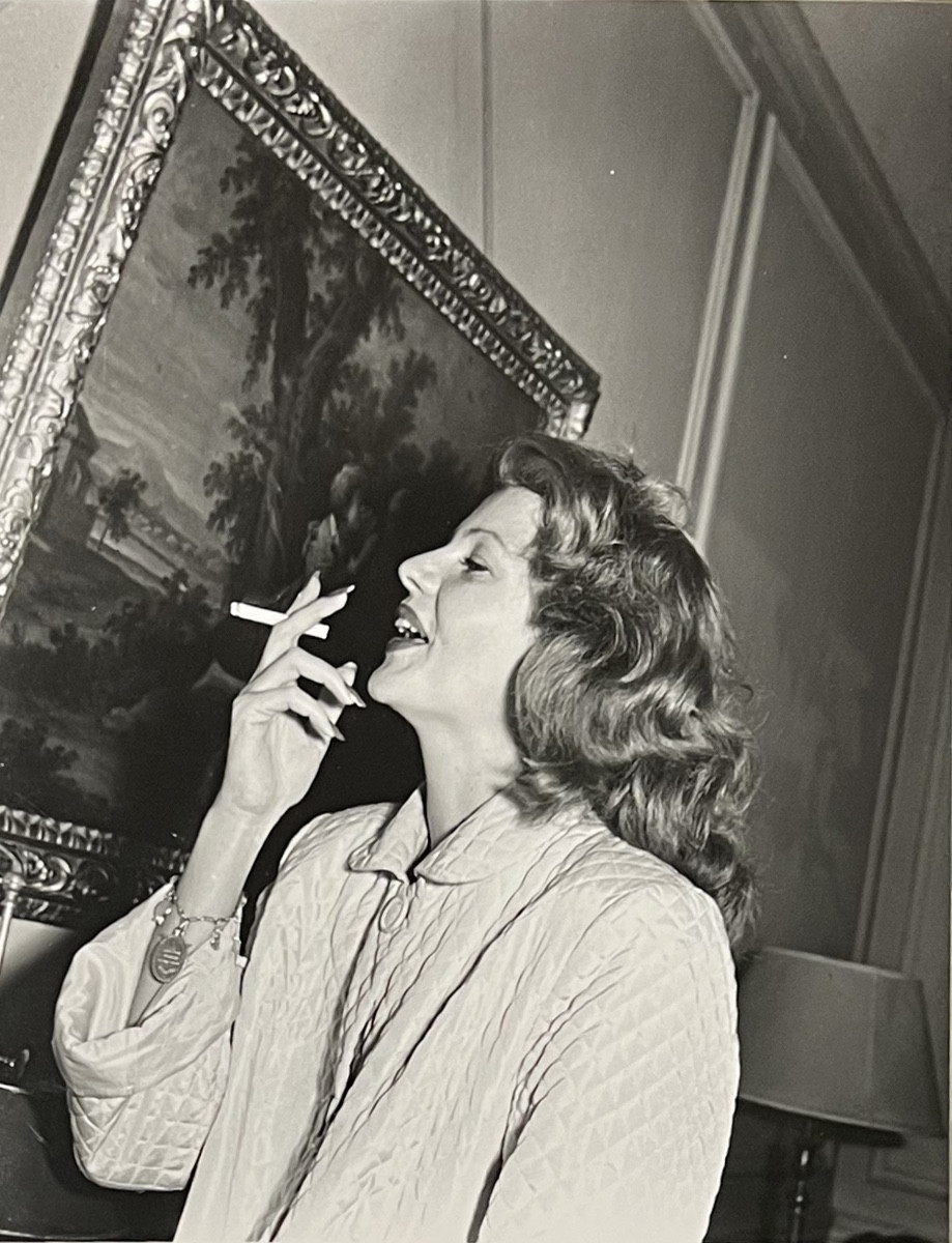 Serge Lido - Rita Hayworth With A Cigarette - Silver Gelatin Print