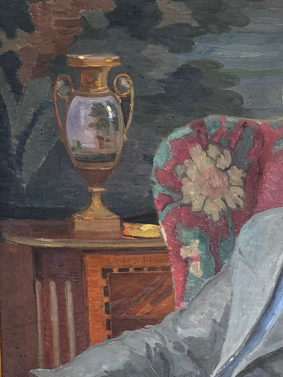 Portrait Of The Goldsmith Jean Couzon - Oil On Canvas - 1936-photo-2