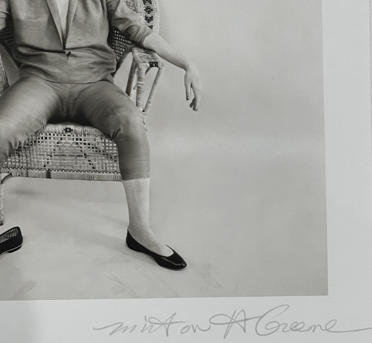 Milton H.Greene - Marilyn Monroe, Wicker chair sitting - Épreuve argentique - 1954-photo-4