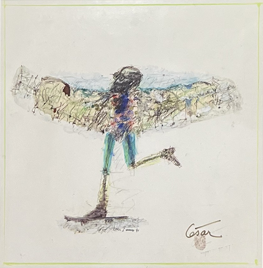 César - Self-portrait As A Hen - Mixed Media And Collage - 1991-photo-2