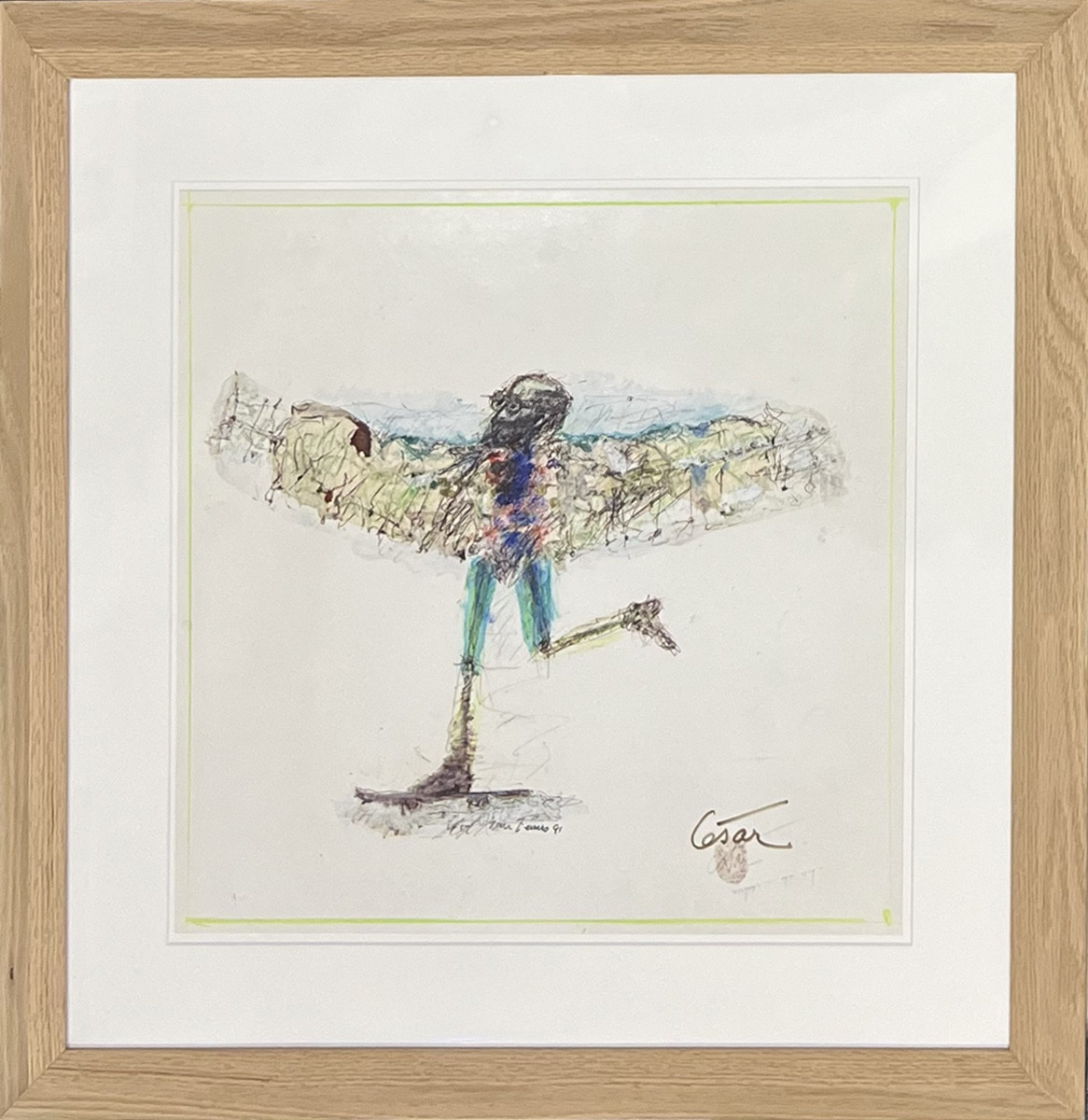 César - Self-portrait As A Hen - Mixed Media And Collage - 1991