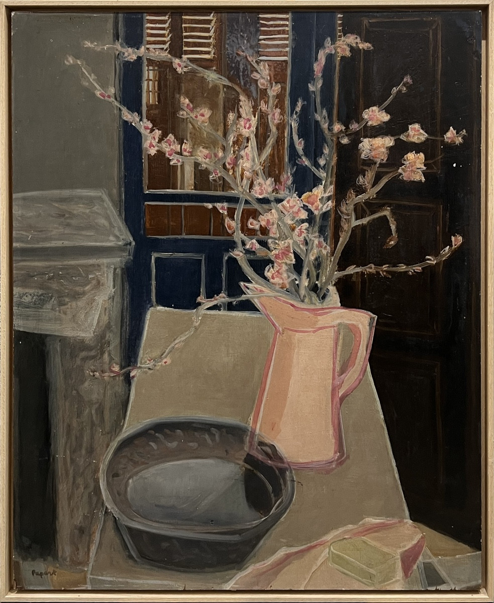 Max Papart - Still Life With Pitcher - Oil On Panel 