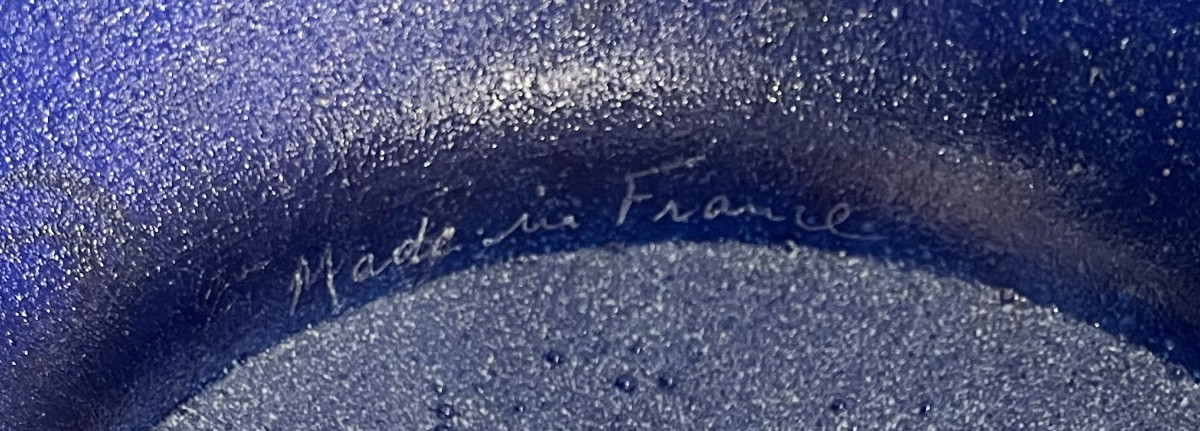 Salvador Dali - Triumphant - Blue And Gold Pâte De Verre Plate - Daum France-photo-3