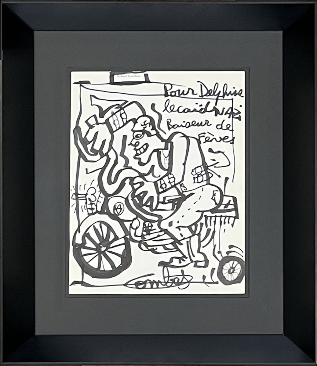 Robert Combas - The Nazi Mobster, Bean-fucker - Felt-tip Pen Drawing - 1987