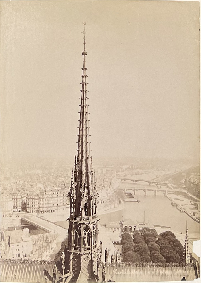 Médéric Mieuxment - Spire Of Notre-dame De Paris - Albumen Print - 1892 -photo-2