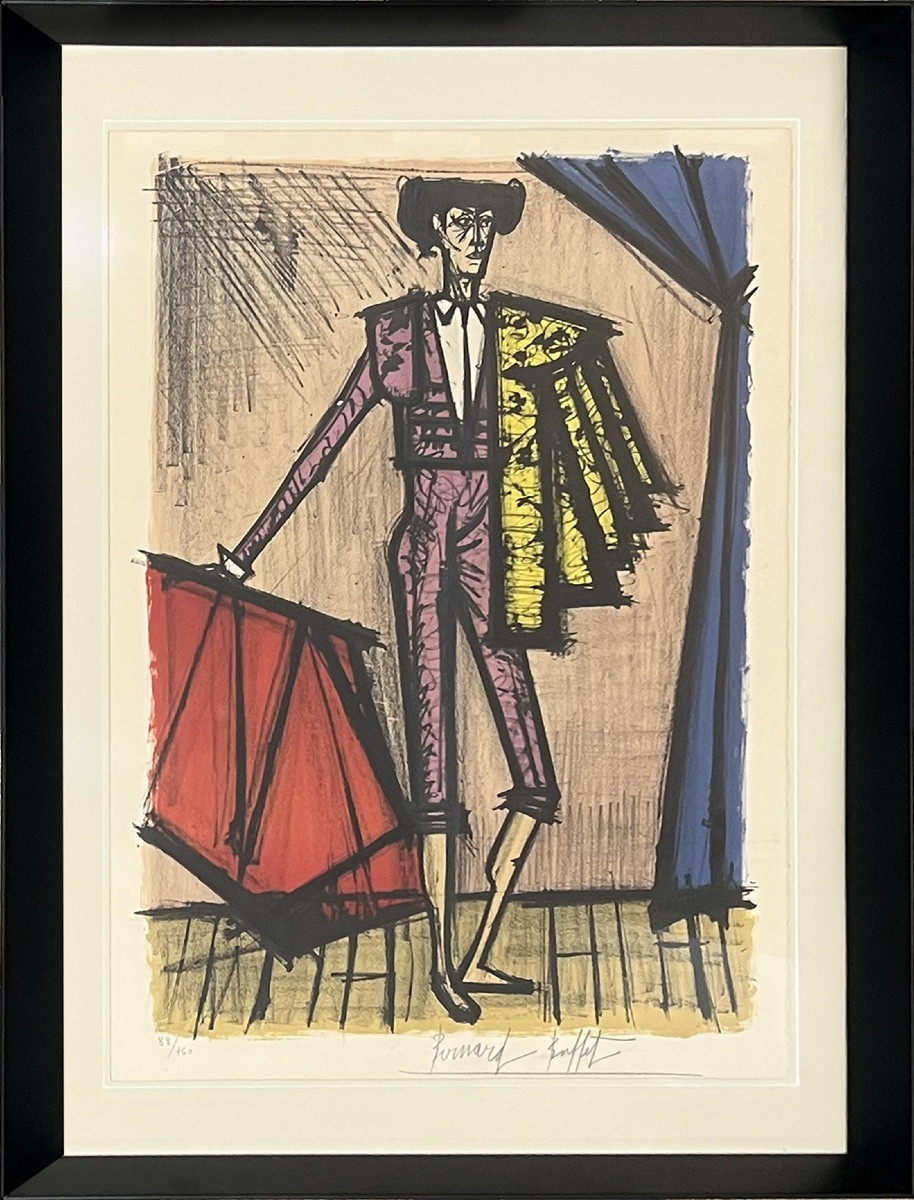 Bernard Buffet - Toréador - Matador - Lithographie sur Arches - 1966
