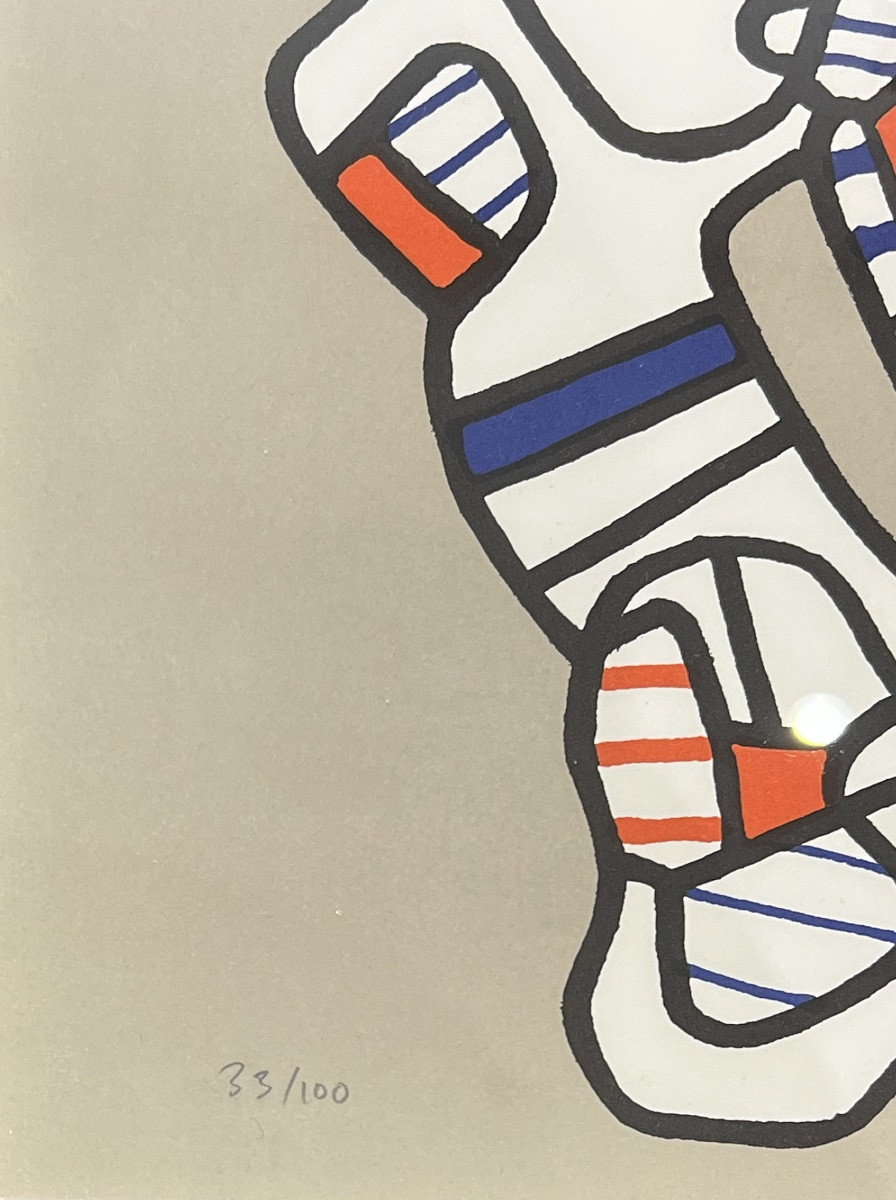 Jean Dubuffet - Rétrospective Jean Dubuffet au Grand Palais - Affiche lithographiée - 1973-photo-3