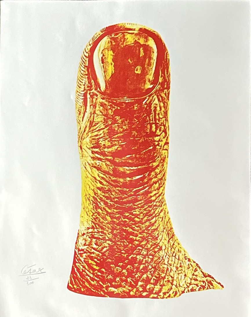 César, Known As César Baldaccini - The Thumb - Screenprint On Aluminum Foil - 1980-photo-2