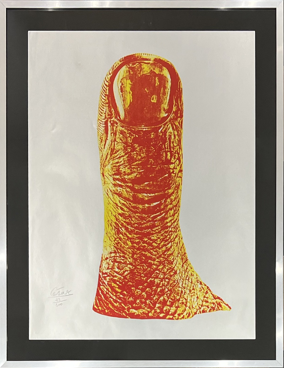 César, Known As César Baldaccini - The Thumb - Screenprint On Aluminum Foil - 1980
