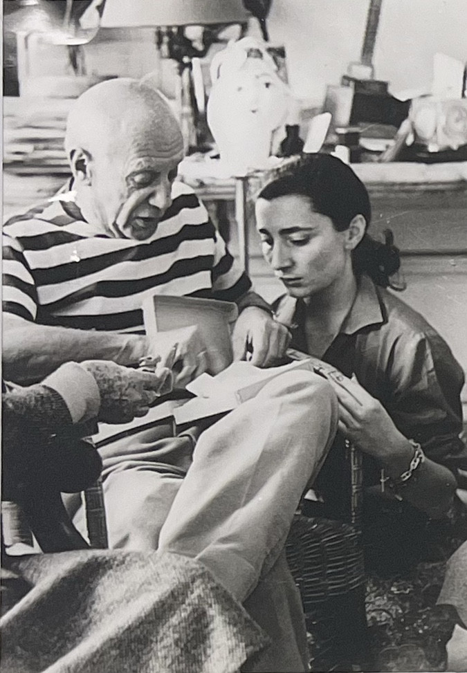 André Villers - Pablo Picasso & Jacqueline - Épreuve argentique - 1955-photo-2
