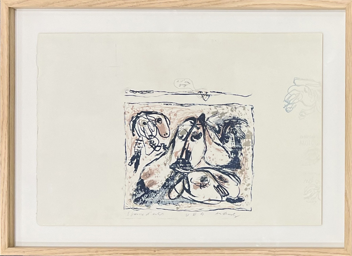 Pierre Alechinsky - The Tongue Pullers - Lithograph - 1961