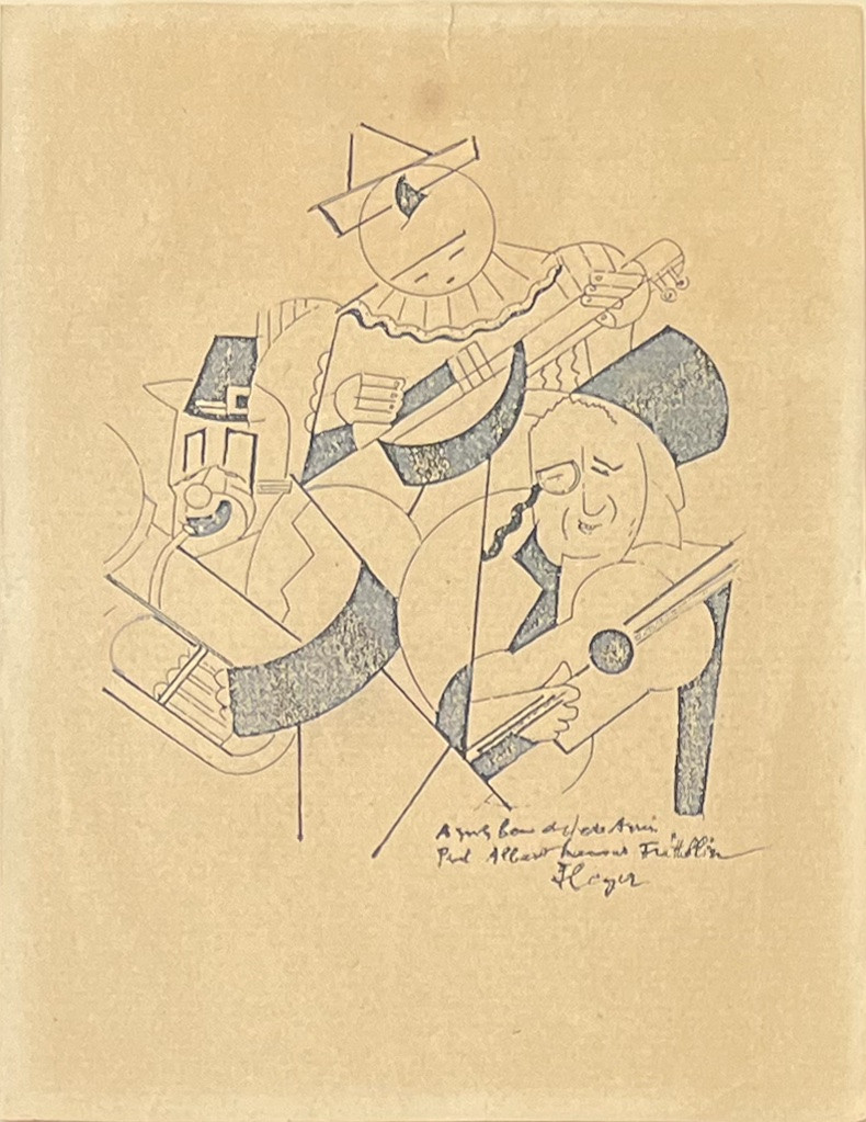 Fernand Léger - Les Fratellini - Gravure - Dédicacée pour les frères Fratellinis - circa 1924-photo-2