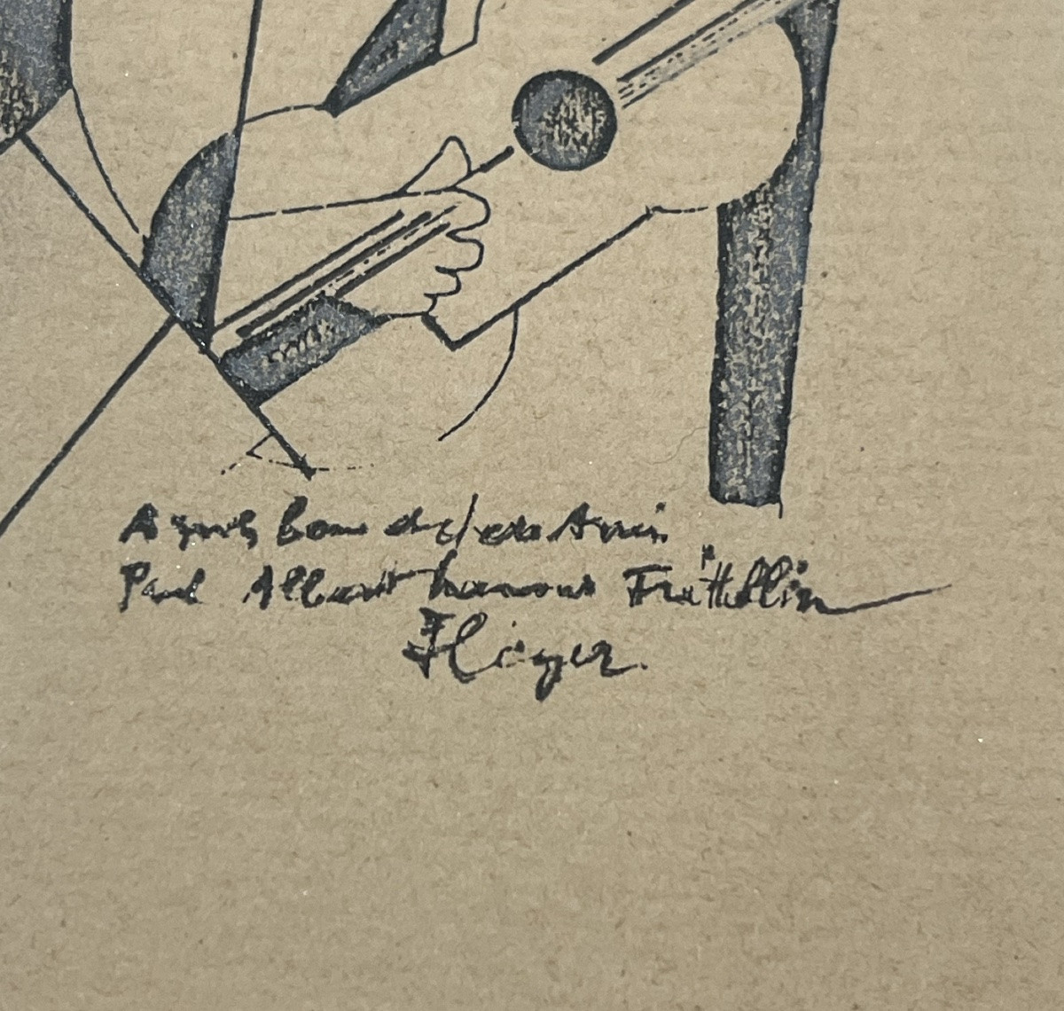 Fernand Léger - Les Fratellini - Gravure - Dédicacée pour les frères Fratellinis - circa 1924-photo-3