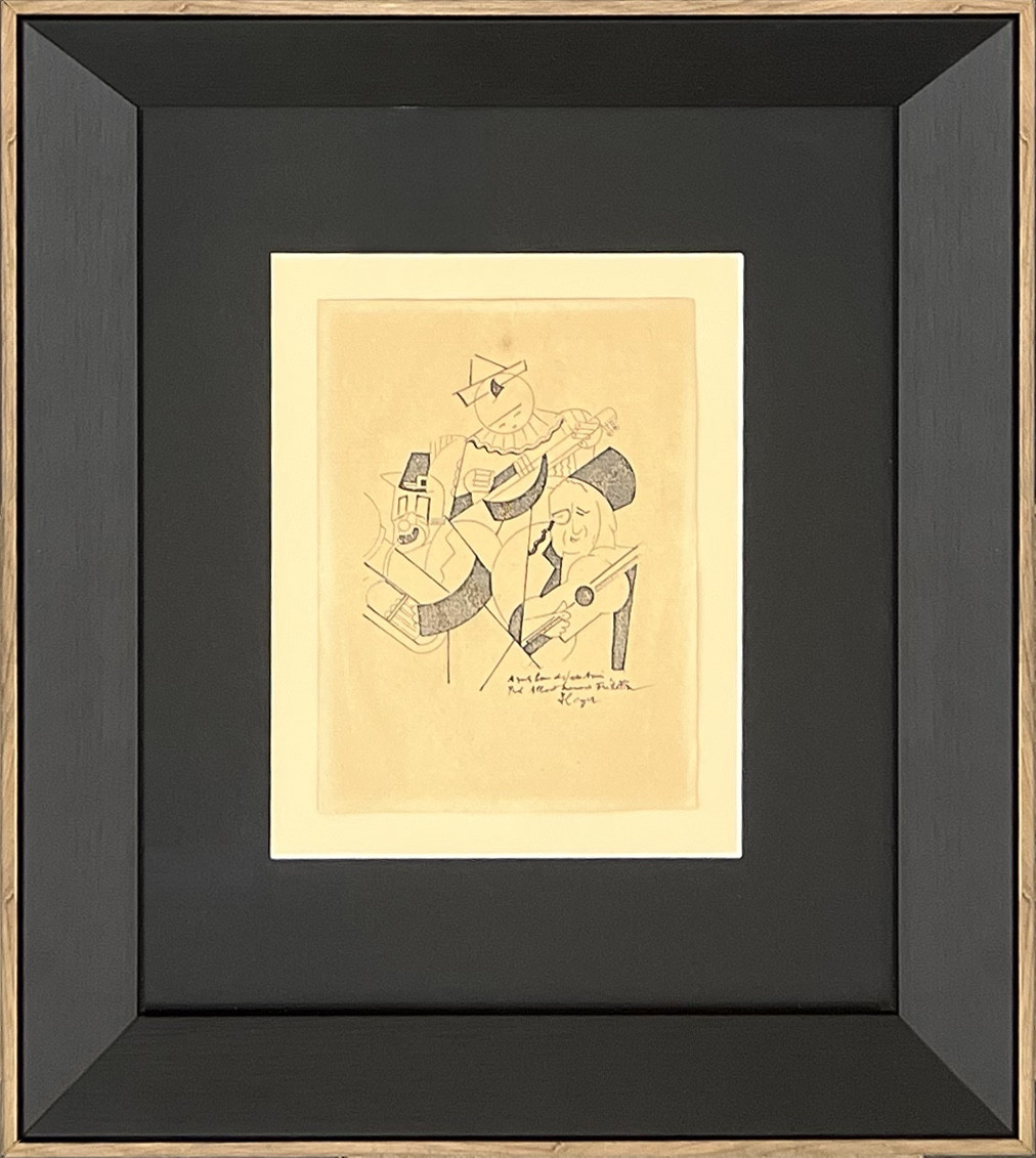 Fernand Léger - Les Fratellini - Gravure - Dédicacée pour les frères Fratellinis - circa 1924