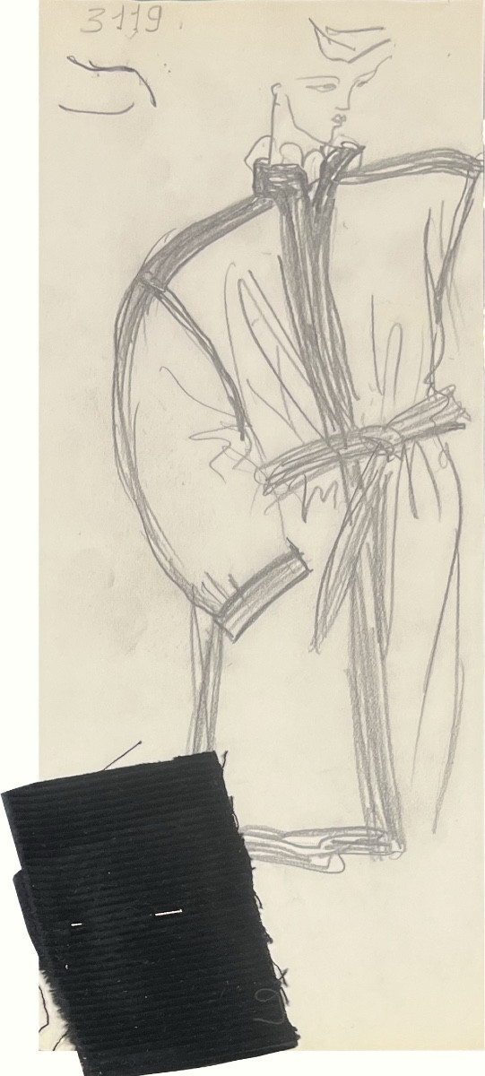 Yves Saint Laurent - Sketch - Fashion Drawing - Lead Pencil