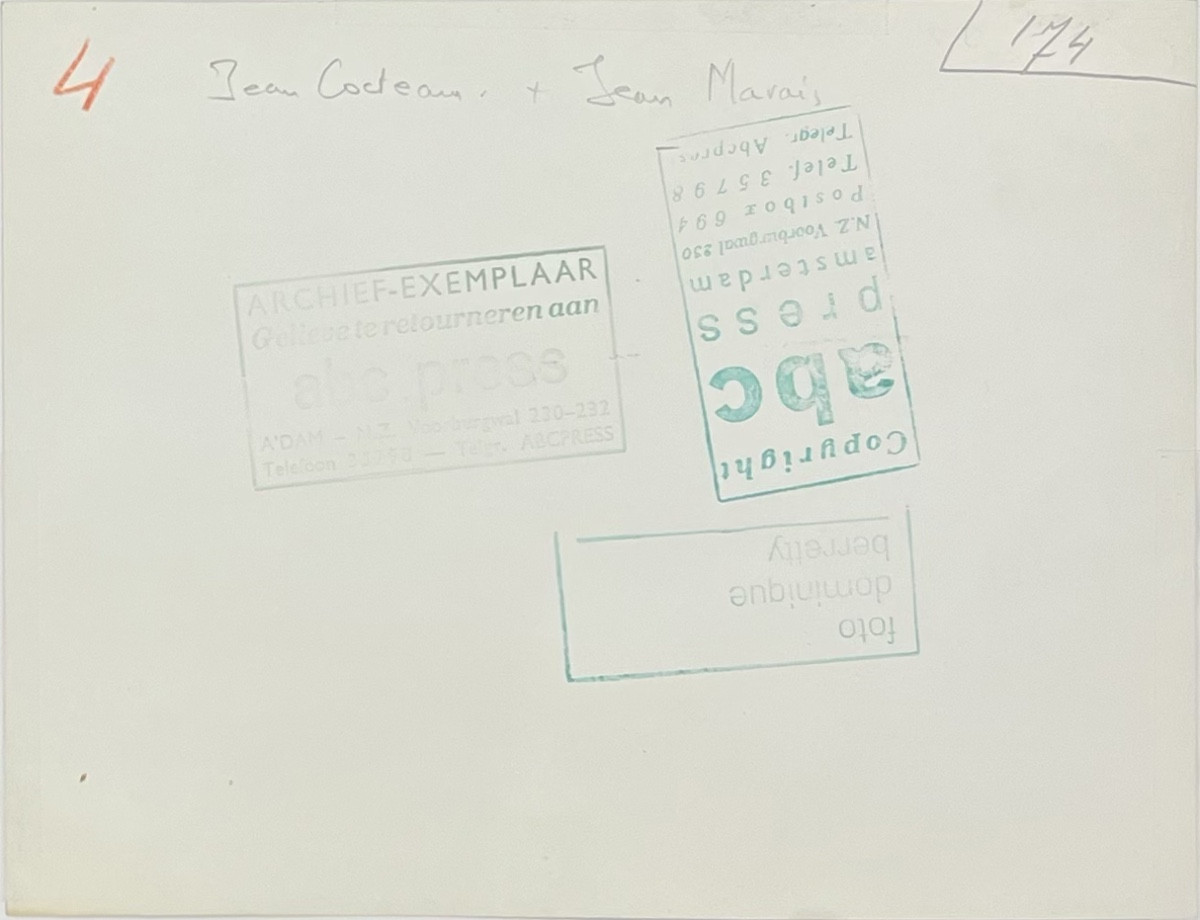 Dominique Berretty - Jean Cocteau & Jean Marais - Silver Print - 1955-photo-2