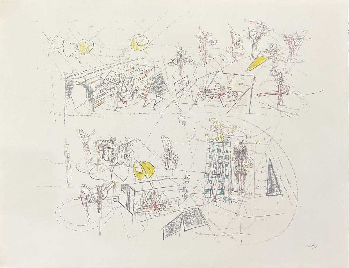 Roberto Matta - Orbis Eyes - Lithograph On Arches Paper - 1973