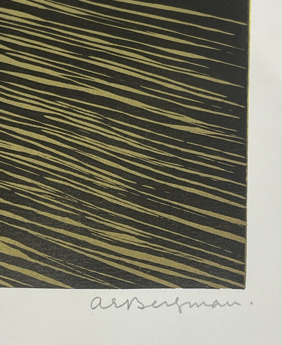 Anna-eva Bergman - Crete - Lithography In Color And Gold - 1972-photo-2