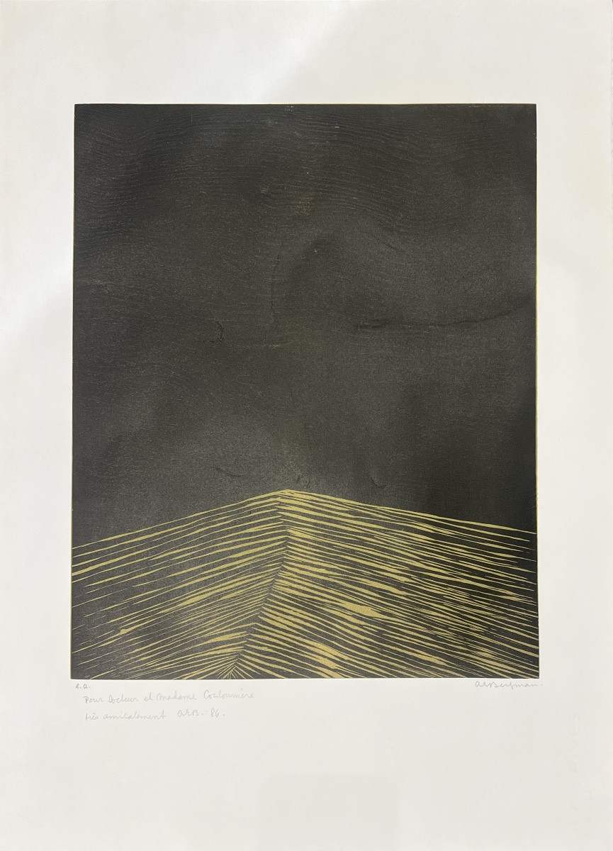 Anna-eva Bergman - Crete - Lithography In Color And Gold - 1972