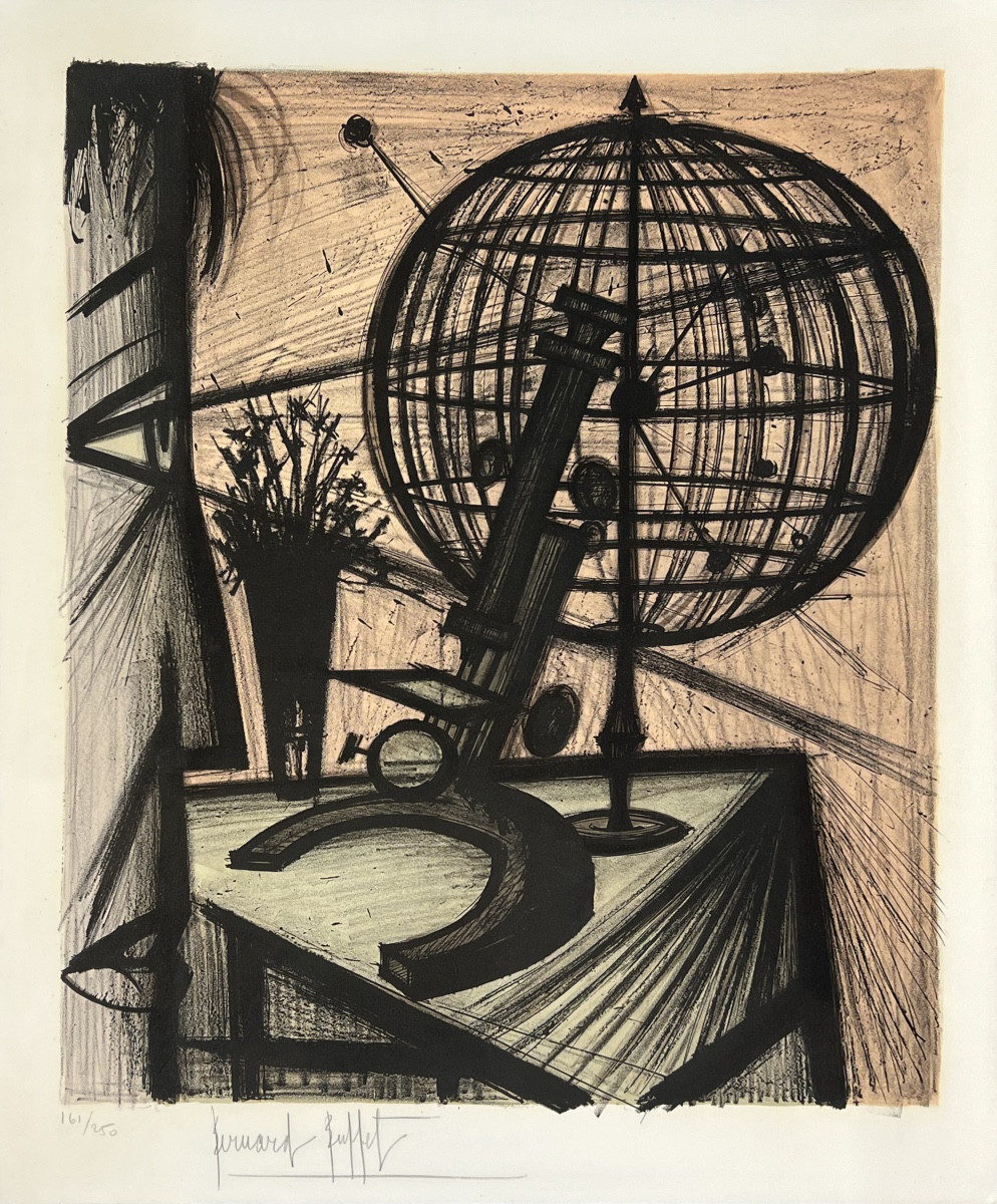 Bernard Buffet - The Microscope - Lithography - 1968-photo-2