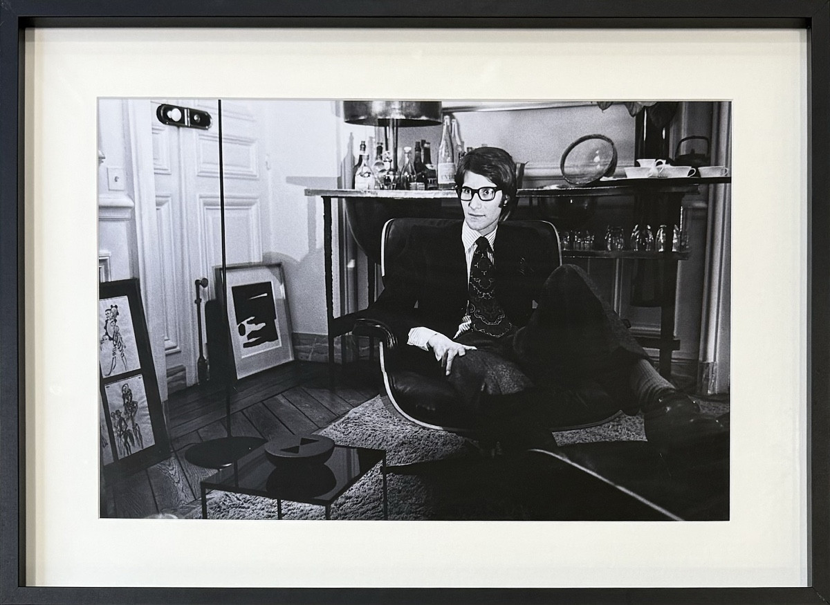 Henri Elwing - Yves Saint Laurent In His Interior - Silver Print - 1967