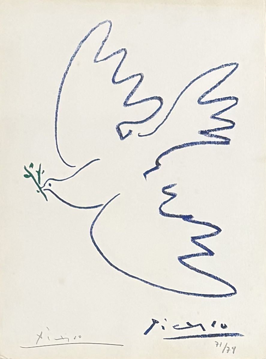 Pablo Picasso - La Colombe de la Paix - Lithographie - Accompagnée de son livre in folio - 1963-photo-2