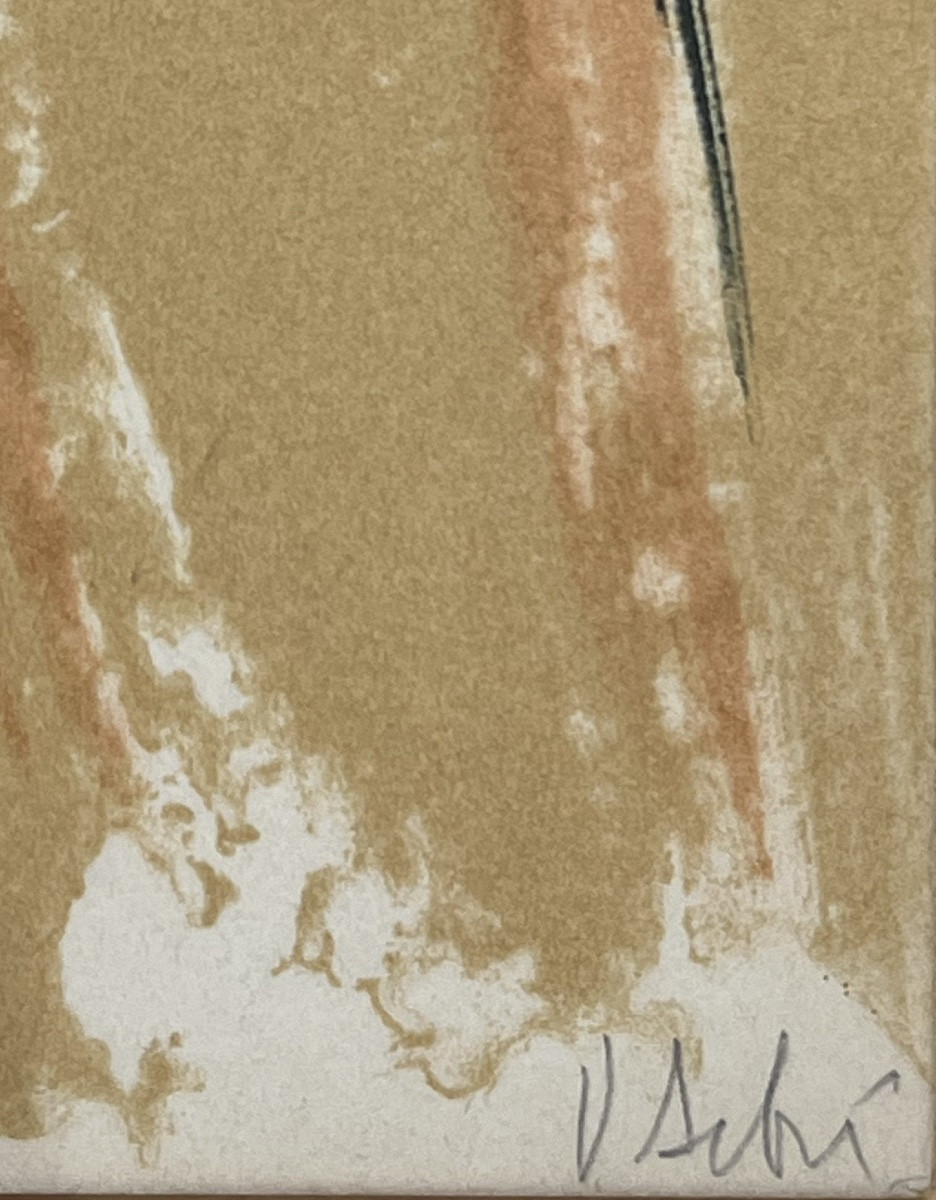Olivier Debré - Signe Paysage - Lithographie en couleurs sur papier Arches - 1981-photo-3