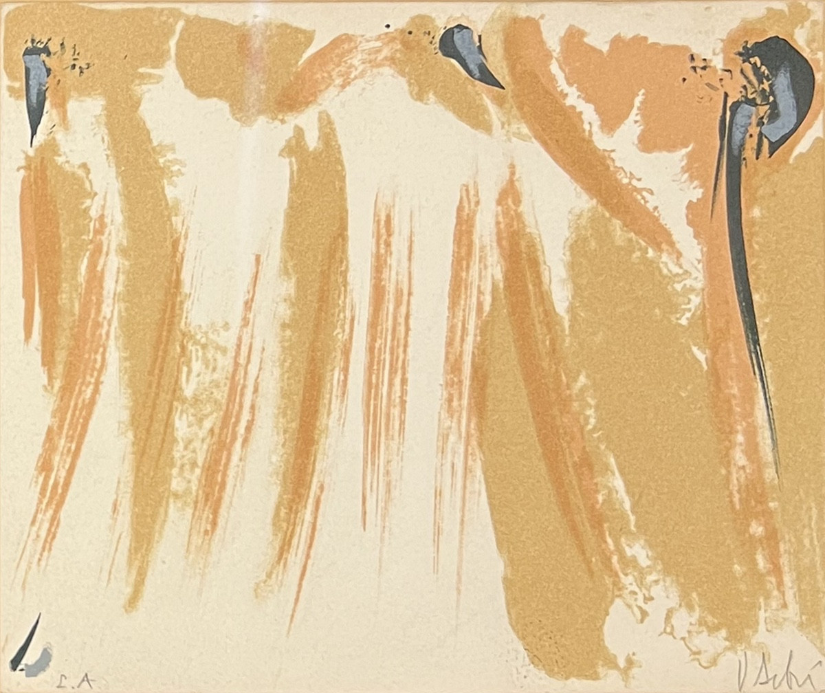 Olivier Debré - Signe Paysage - Lithographie en couleurs sur papier Arches - 1981