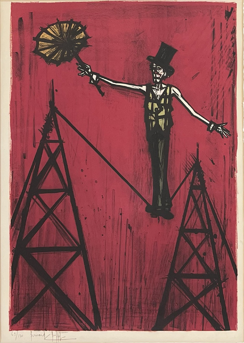 Bernard Buffet - Fil de fériste - Lithographie - 1968-photo-2