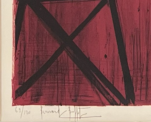 Bernard Buffet - Fil de fériste - Lithographie - 1968-photo-3