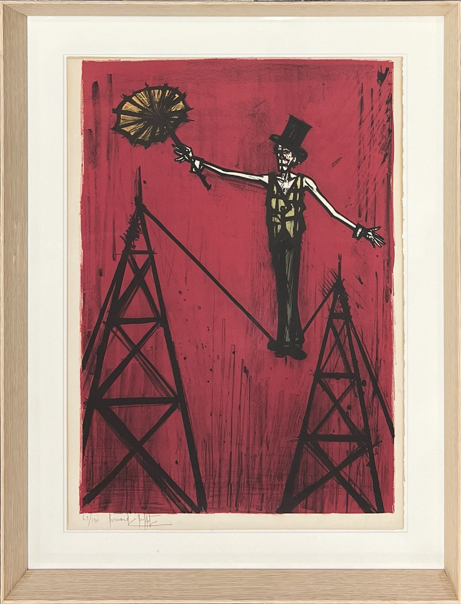 Bernard Buffet - Fil de fériste - Lithographie - 1968