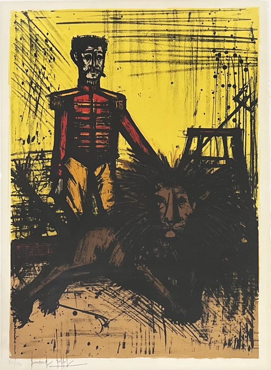 Bernard Buffet - The Lion Tamer - Lithograph - 1968-photo-2