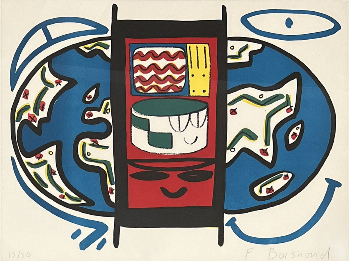 François BOISROND - Mappemonde - Lithographie - Bordas imprimeur - 1984-photo-2