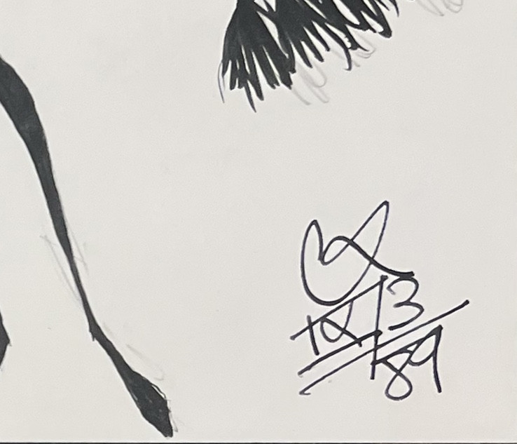 Christian Lacroix - Dessin de silhouette - Gouache et collage - 1989-photo-2